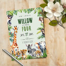 Search for jungle 4th birthday invitations Giraffe