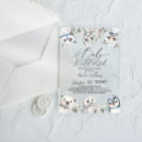 Search for arctic animals baby shower invitations Snowflakes