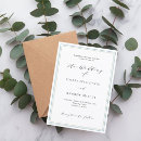Search for green and white wedding invitations Script typography