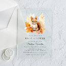 Search for squirrel invitations Fall leaves