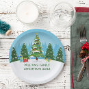 Search for green christmas tree plates Snow