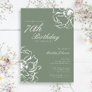 Search for 70th for her birthday invitations Floral