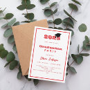 Search for red and white graduation invitations Modern