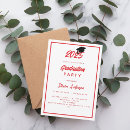 Search for red and white graduation invitations Modern