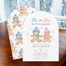 Search for gingerbread gender reveal invitations He or she