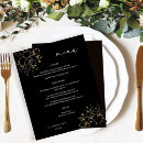 Search for black and gold menus Elegant