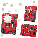 Search for cat holiday wrapping paper Kitty
