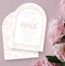 Search for blush pink 1st birthday invitations Butterfly