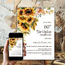 Search for sunflower 60th birthday invitations Elegant
