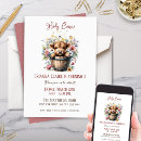 Search for cow birthday invitations Floral