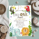 Search for bird 1st birthday invitations Safari