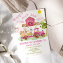 Search for pink farm invitations Tractor
