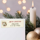 Search for happy flower return address labels Poinsettia