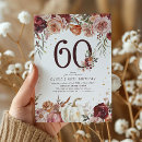 Search for autumn 60th birthday invitations Boho