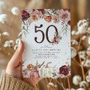 Search for autumn 50th birthday invitations Floral