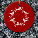Search for folk art christmas tree decorations Bird