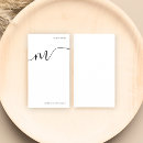 Search for black white note cards Script calligraphy