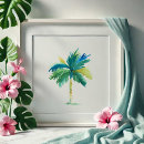 Search for palm tree watercolor art Summer
