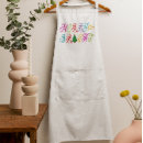Search for bright coloured aprons For her