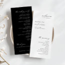 Search for menu and wedding programs Minimalist