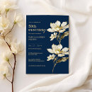 Search for blue gold 50th wedding anniversary invitations Vow renewal