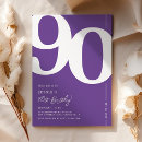 Search for purple 90th birthday invitations Simple