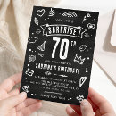Search for surprise 70th birthday invitations Seventy
