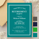 Search for teal party invitations White