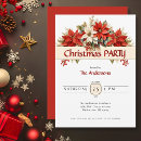 Search for poinsettia christmas invitations Winter floral