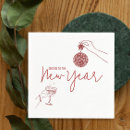 Search for new years paper napkins Red