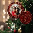 Search for red and gold christmas tree decorations Festive