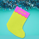 Search for pink and green christmas stockings Bright