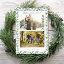 Search for 2 photo christmas cards Greenery