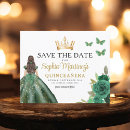 Search for princess save the dates Gold glitter sparkle