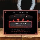 Search for poker birthday invitations Black and red