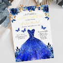 Search for royal blue and gold birthday invitations Miss quince mexican