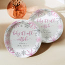 Search for pink snowflake plates Silver