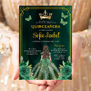Search for emerald butterfly invitations Mexican spanish latina
