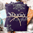 Search for purple snowflakes wrapping paper Elegant