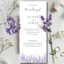 Search for lavender wedding programmes Elegant