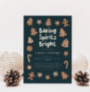 Search for gingerbread man christmas invitations Baking spirits bright