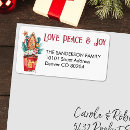 Search for peace and joy return address labels Modern