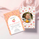Search for one sweet peach birthday invitations Girl