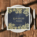 Search for navy blue wedding napkins Ampersand
