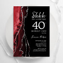 Search for red and black 40th birthday invitations For her
