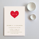 Search for big heart invitations Minimalist