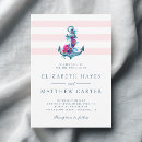 Search for floral nautical wedding invitations Pink