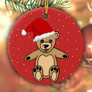 Search for cute teddy bear christmas tree decorations Red