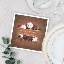 Search for burgundy and blush wedding napkins Bohemian