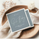 Search for dusty blue napkins Typography